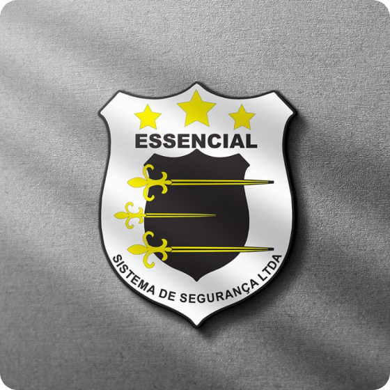 Mockup com a logo da Essencial Segurança